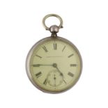 Elgin National Watch Co. silver lever pocket watch, circa 1874, serial no. 425720, signed movement