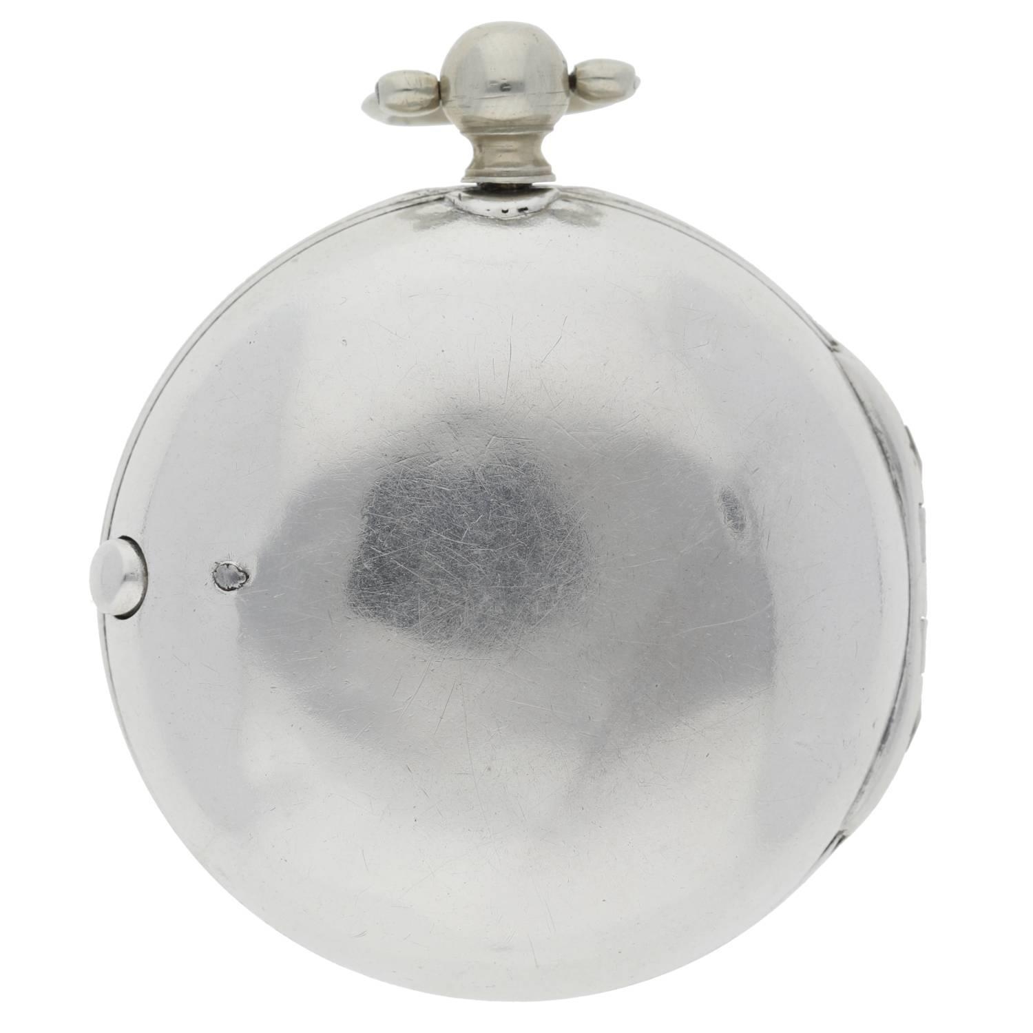 John Hondun, London - English 18th century silver pair cased verge pocket watch, London 1780, signed - Image 8 of 10