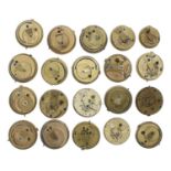 Twenty lever pocket watch movements (20)