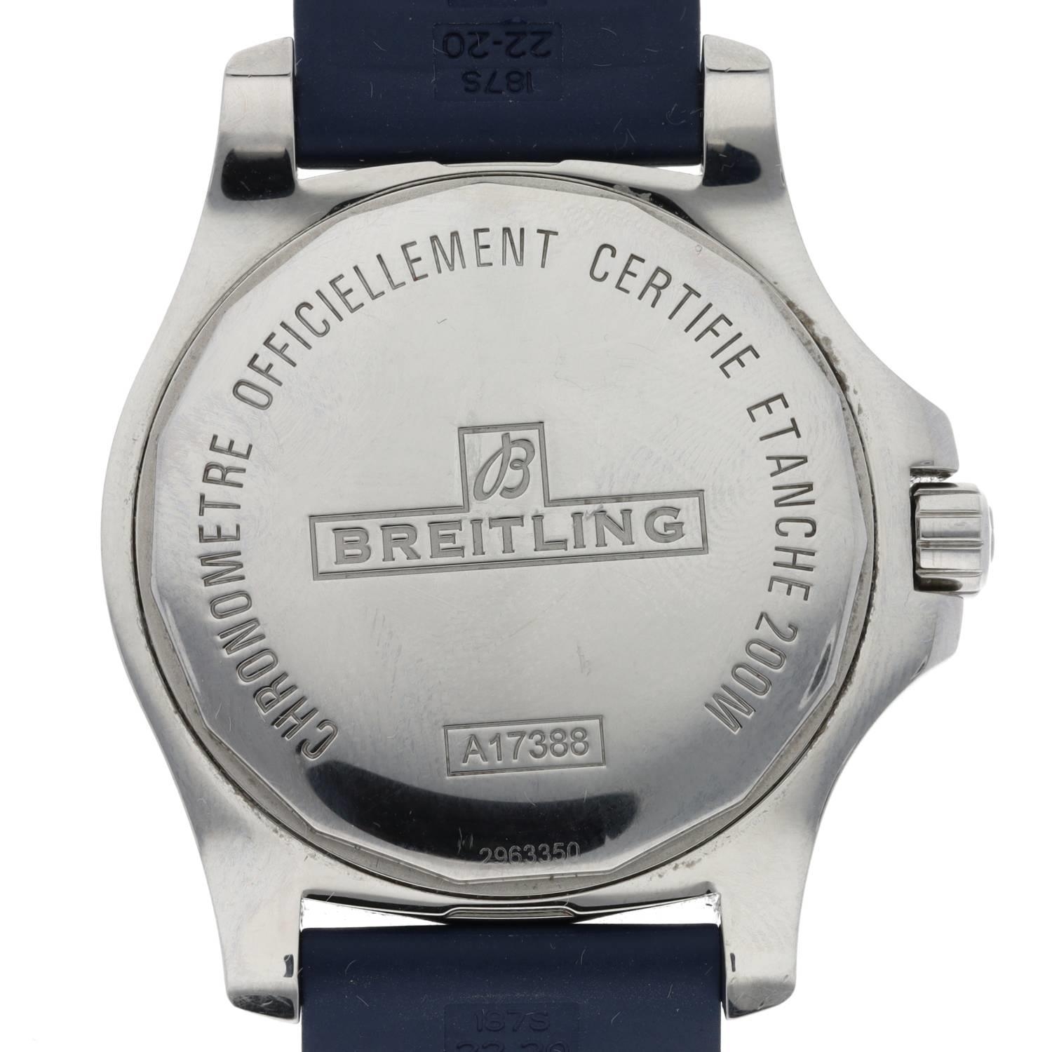 Breitling Colt Chronometre automatic stainless steel gentleman's wristwatch, reference no. A17388, - Image 2 of 2