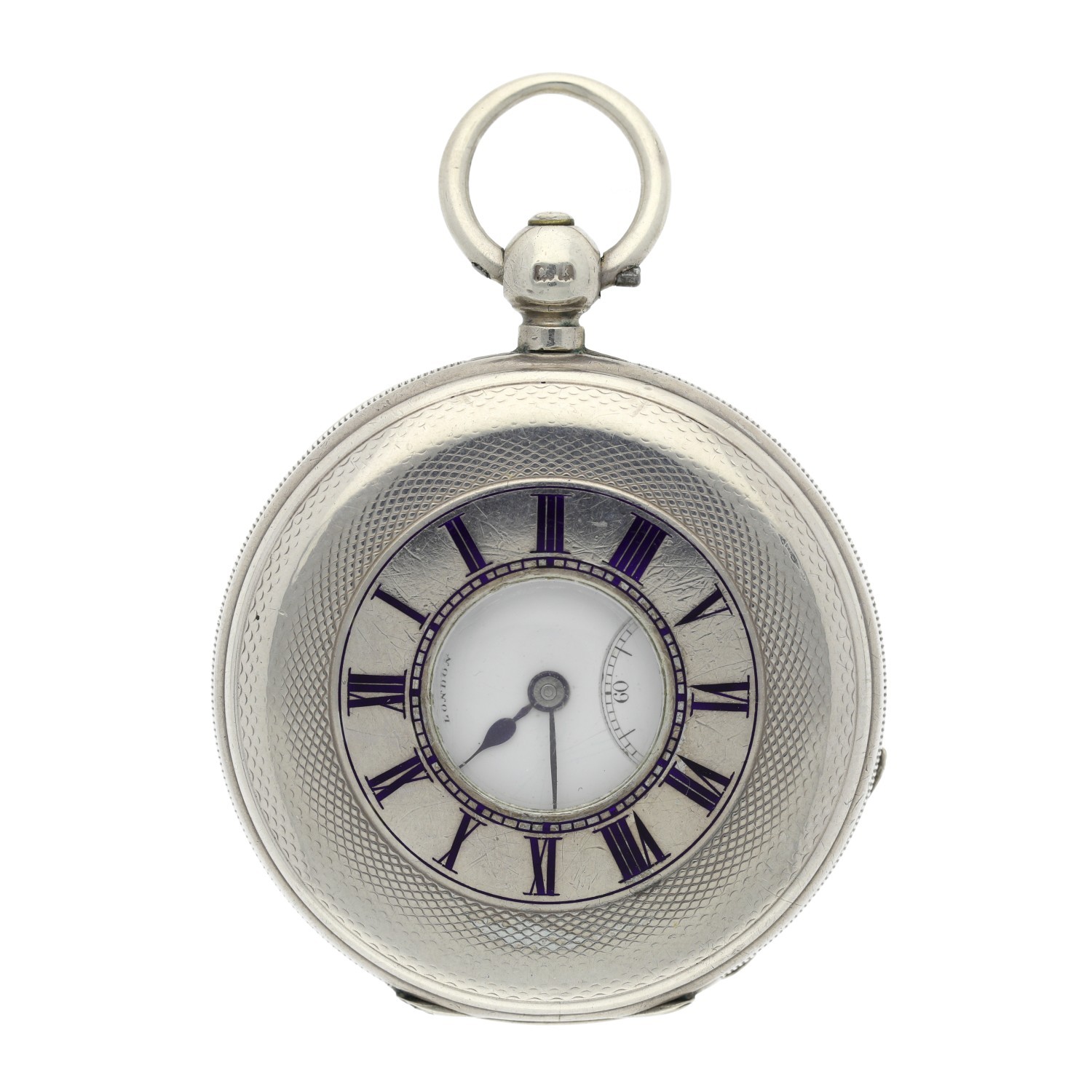 Geo’e Moore, Clerkenwell - early 20th century silver fusee lever half hunter pocket watch, London - Bild 3 aus 5