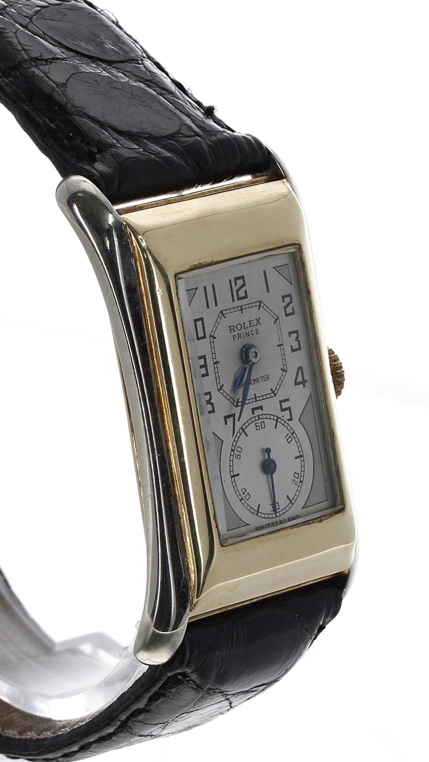 Rare Rolex Prince Brancard Chronometer 14ct bicolour gentleman's wristwatch, reference no. 971U, - Image 3 of 7