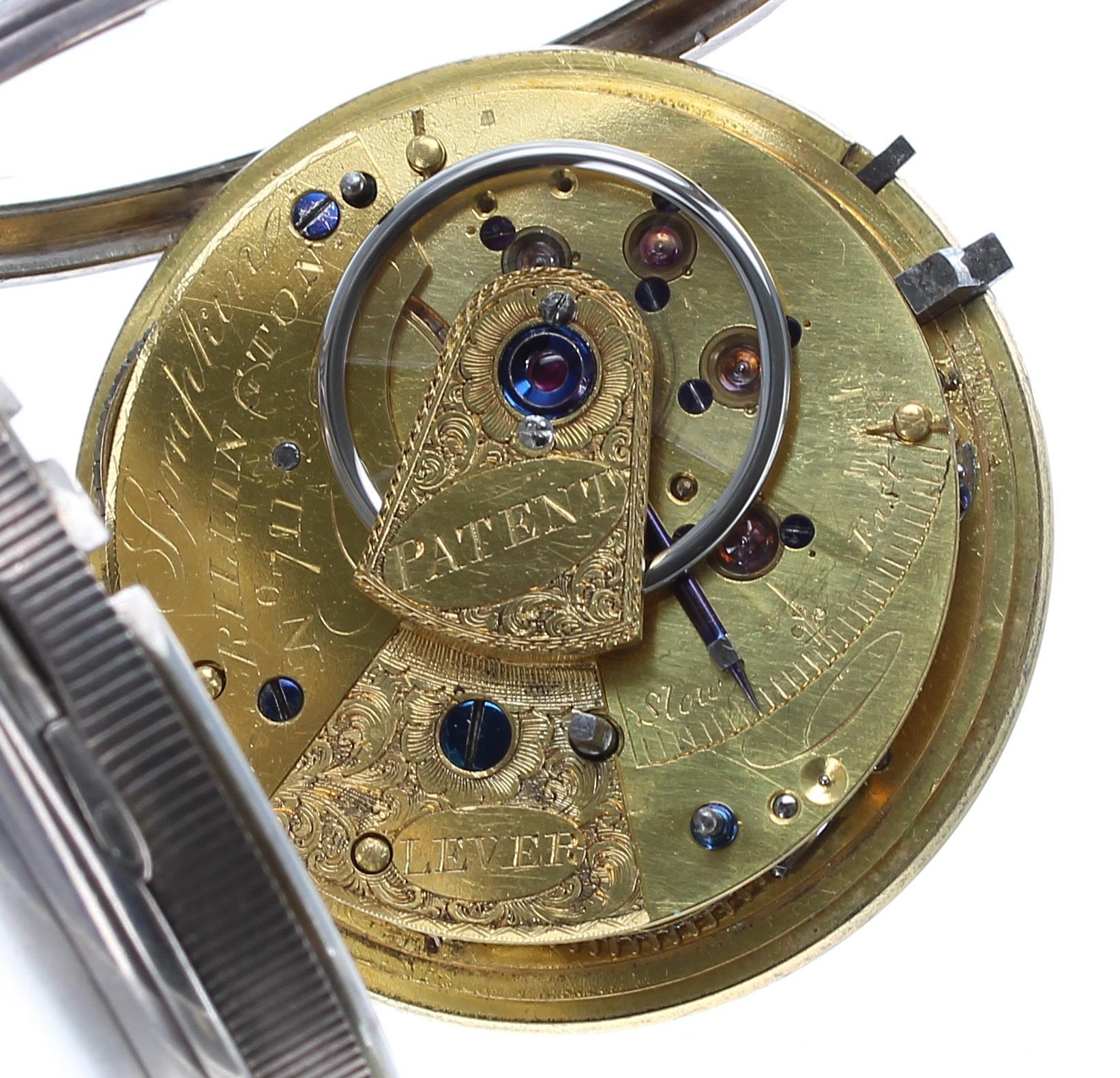 Simpkin, Rillington - George IV silver fusee lever pocket watch, Birmingham 1823, signed movement, - Image 3 of 4