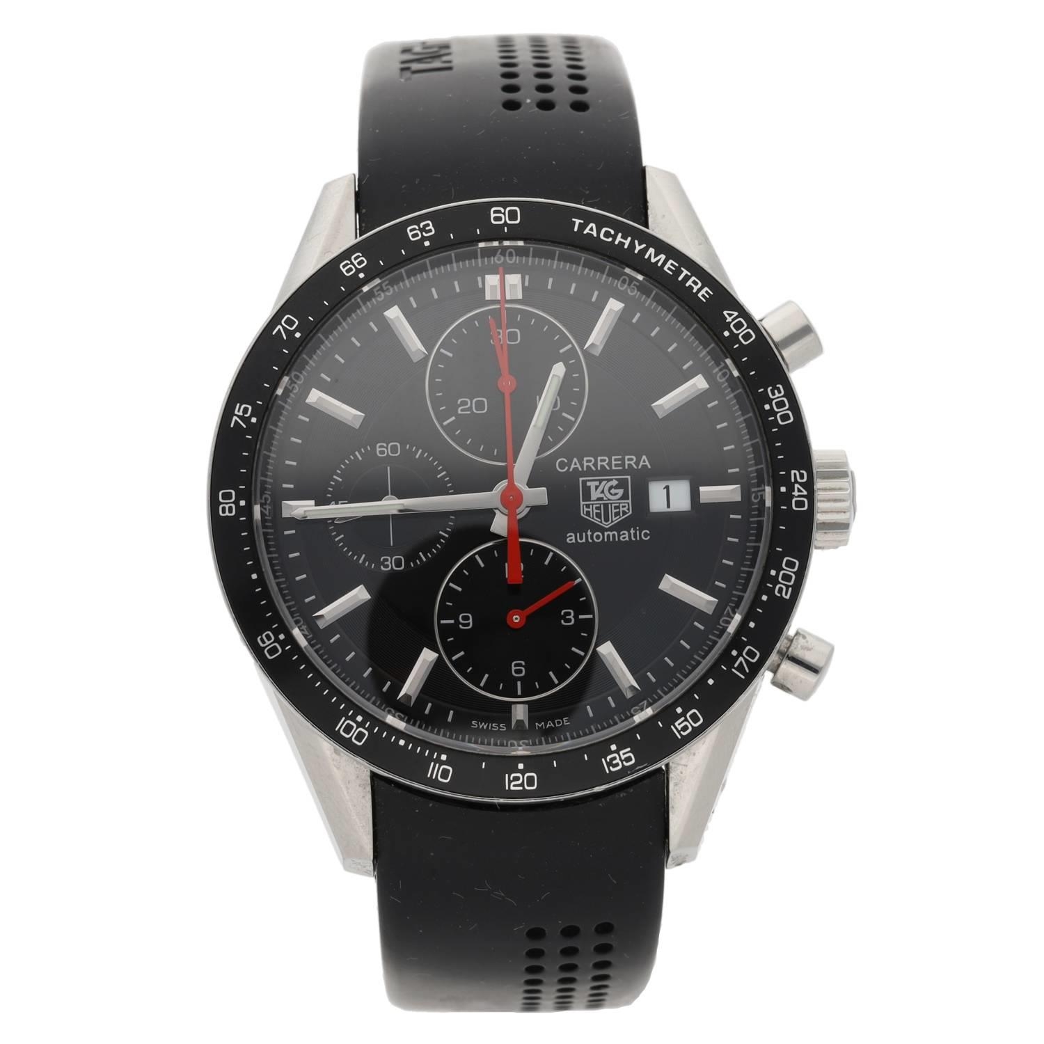Tag Heuer Carrera Chronograph automatic stainless steel gentleman's wristwatch, ref. CV2014-0,
