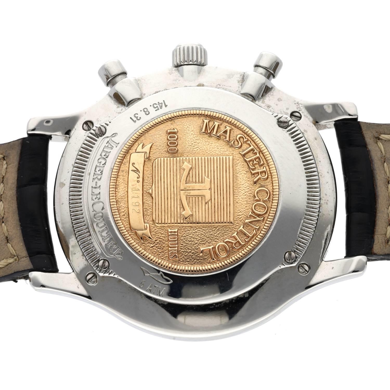 Jaeger-LeCoultre Master Control 1000 Hours Chronograph stainless steel gentleman's wristwatch, - Bild 2 aus 2