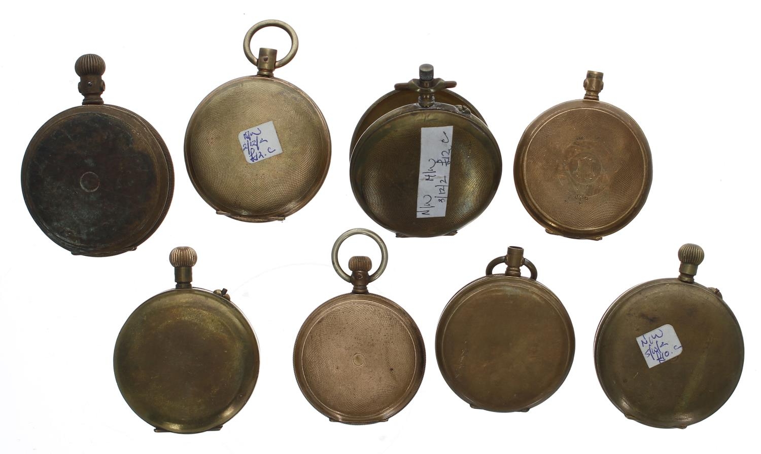 Eight hunter pocket watches for repair/spares to include gold plated/gold filled/brass examples (8) - Image 2 of 2