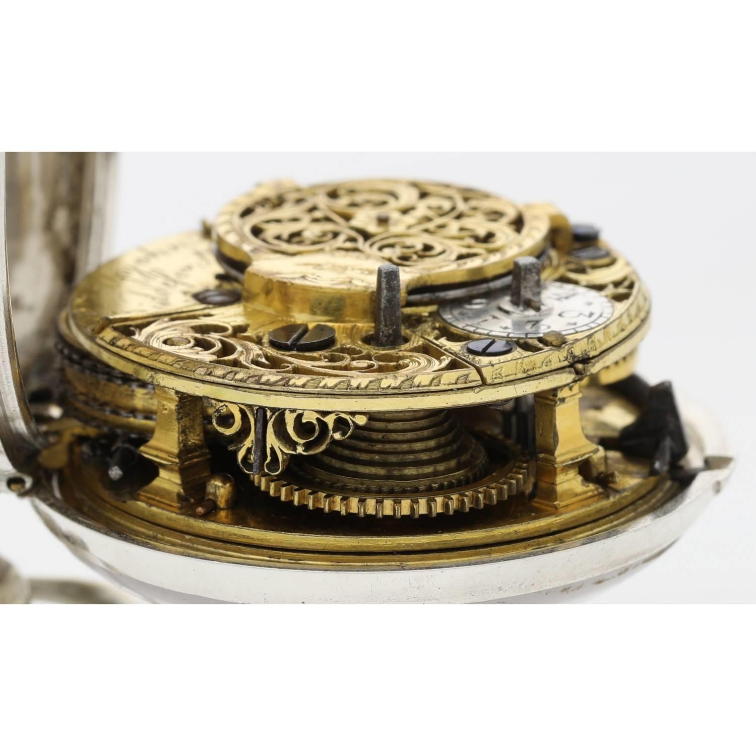 Peter Upjohn, Bideford - George III silver pair cased verge pocket watch, London 1765, signed - Image 5 of 10