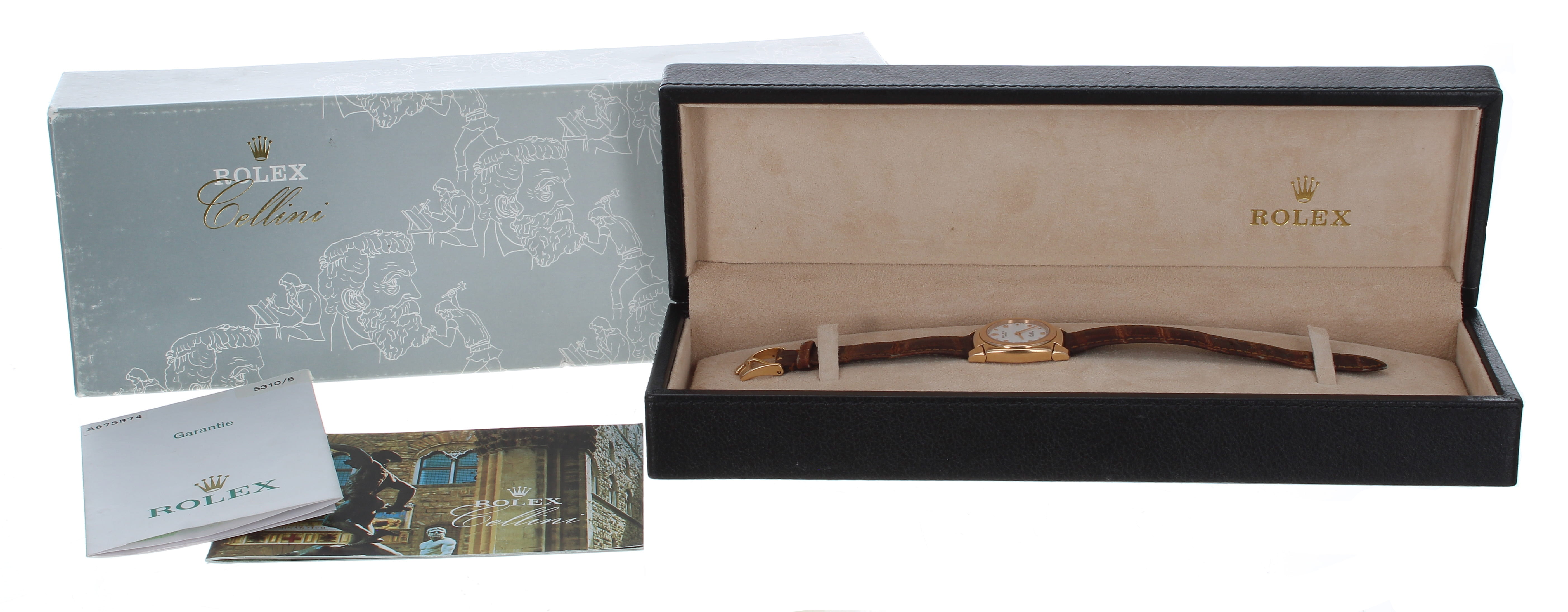 Rolex Cellini Cestello 18ct lady's wristwatch, reference no. 5310, serial no. A675xxx, circa 1999, - Image 3 of 4
