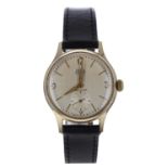 Smiths Astral gold plated and stainless steel gentleman's wristwatch, circular silvered dial with