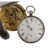 Ellicott, London - silver fusee rack lever pocket watch, London 1851, the movement signed Ellicot,