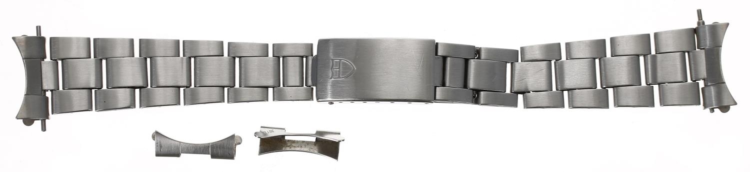 Tudor Oyster stainless steel gentleman's wristwatch bracelet, reference R10 7835B 19, 6.5" long