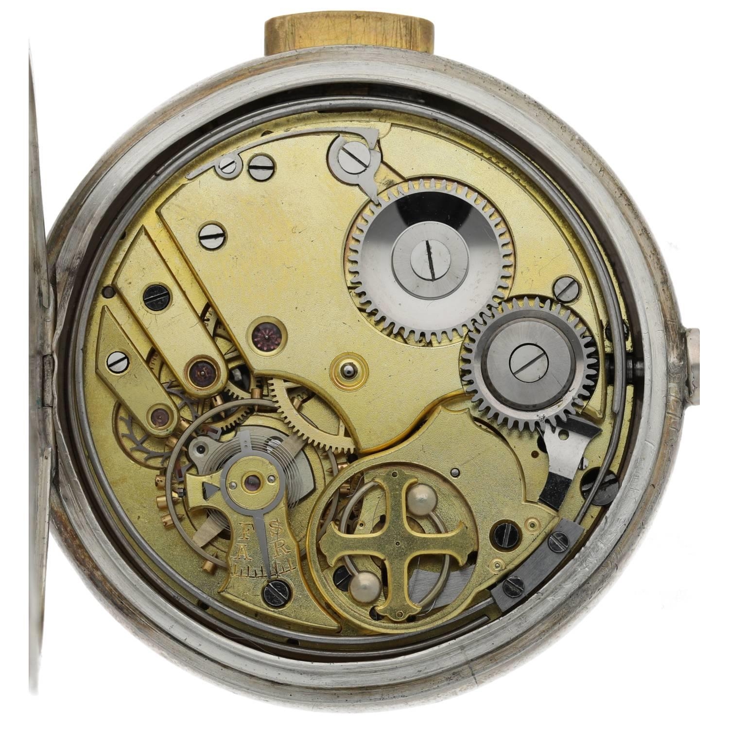 Swiss silver minute repeating pocket watch, import hallmarks for London 1913, gilt frosted lever - Bild 4 aus 6
