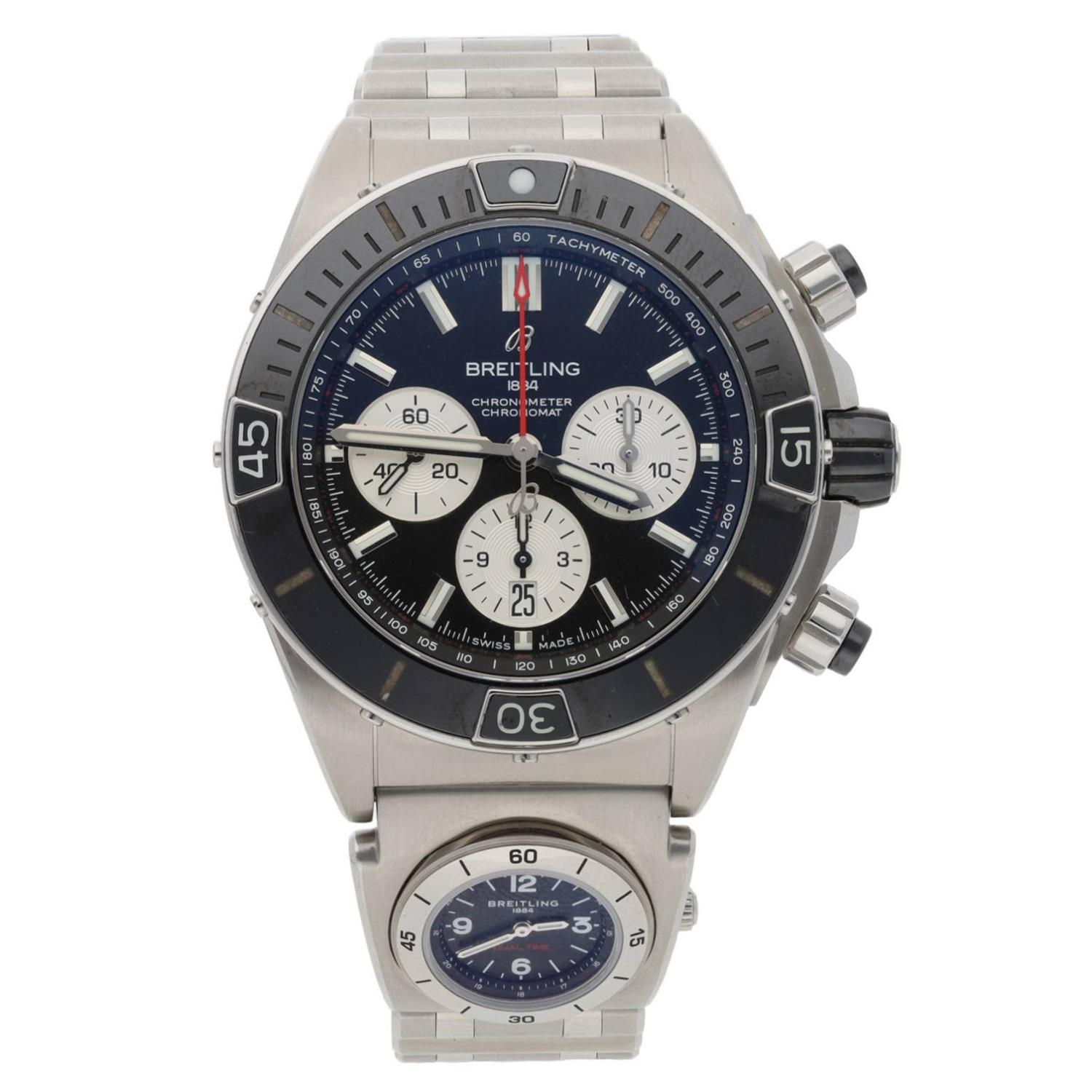 Fine Breitling Super Chronomat Chronometer Chronograph stainless steel gentleman's wristwatch with - Image 2 of 7