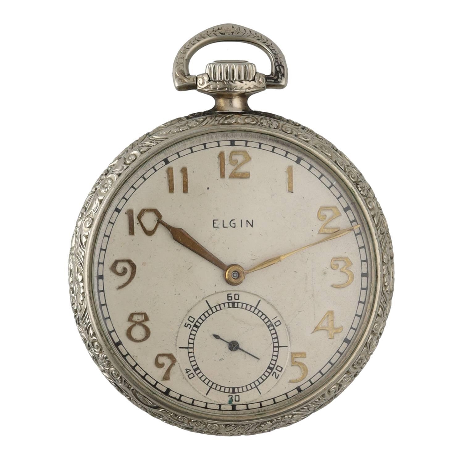 Elgin National Watch Co. 'Artistic' lever pocket watch, circa 1925, serial no. 28567200, signed 17 - Bild 2 aus 4