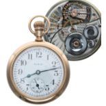 Elgin National Watch Co. 'Veritas' gold plated lever set pocket watch, circa 1909, signed 23 jewel