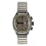 Gallet Swiss Chronograph mid-size stainless steel gentleman's wristwatch, case no. 776515,