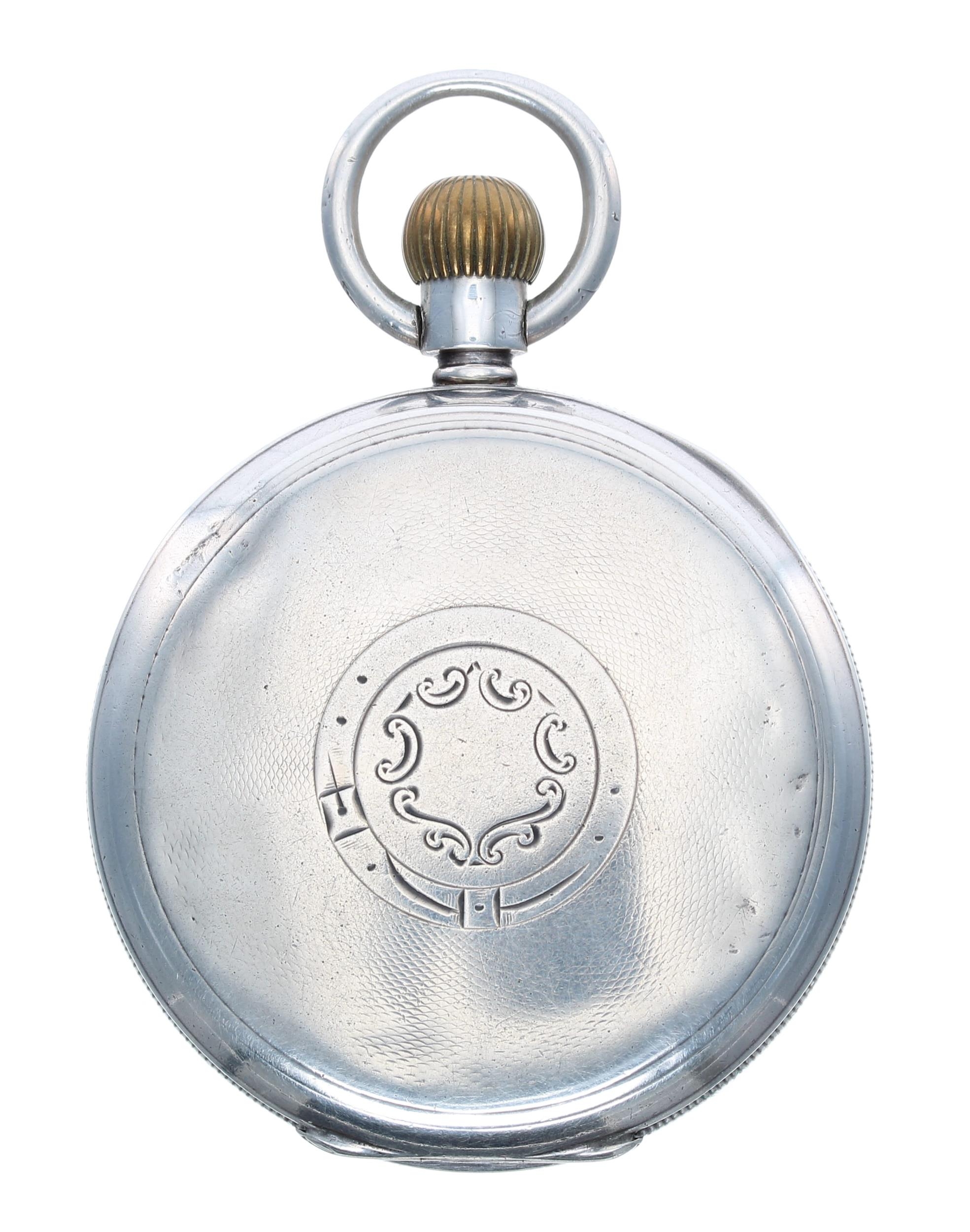American Waltham 'Riverside' silver lever pocket watch, circa 1895, signed movement, no. 7342758, - Image 3 of 3