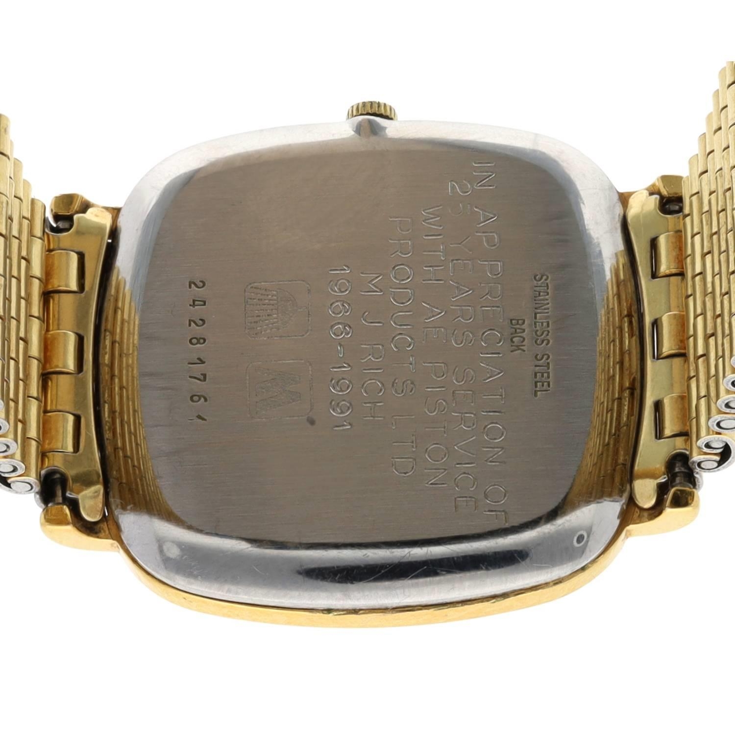 Longines Quartz square cased gold plated and stainless steel gentleman's wristwatch, case no. - Image 2 of 2