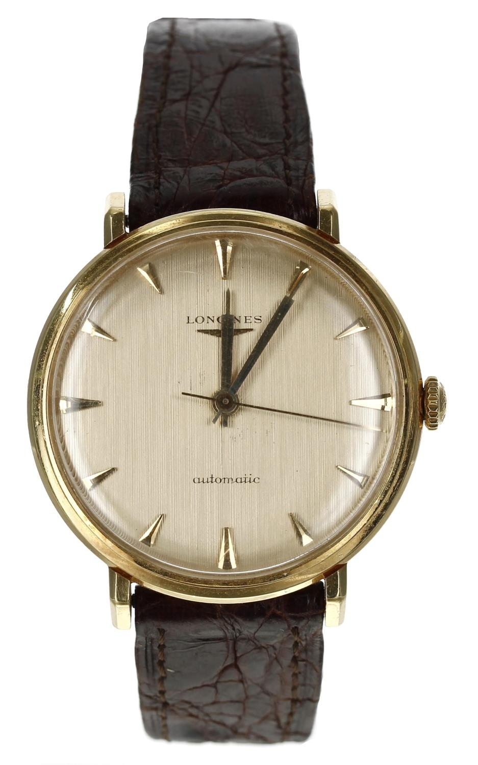 Longines 18ct pink gold automatic gentleman's wristwatch, reference no. 7005, serial no. 11337xxx,