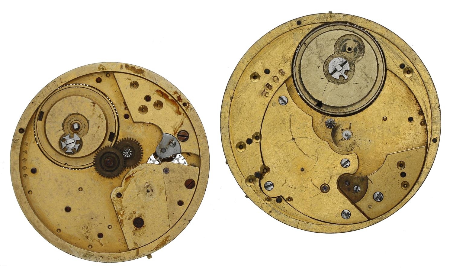 Vacheron & Constantin cylinder pocket watch movement; together with a Stiffel Cartier cylinder - Image 2 of 2