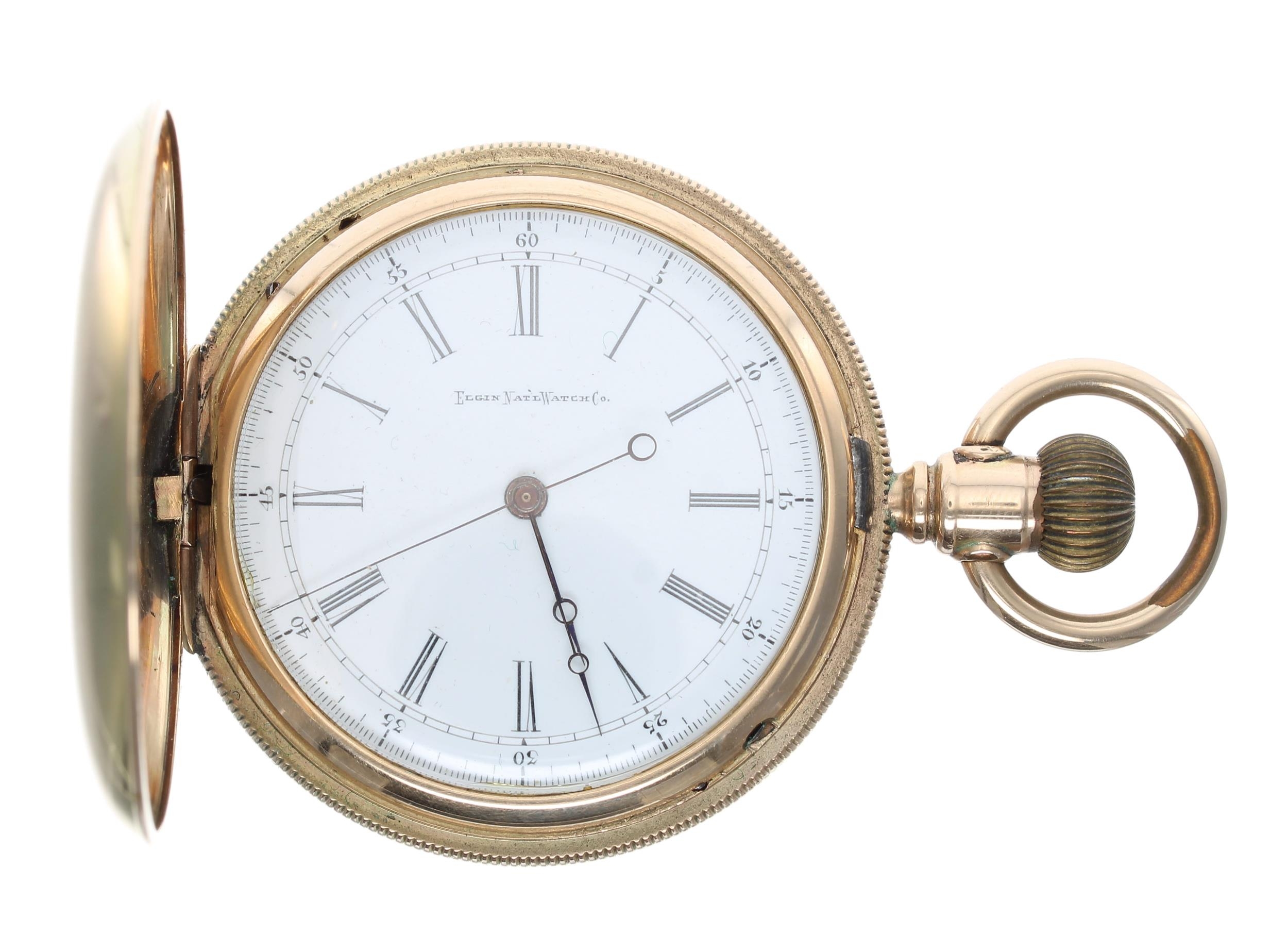 Elgin National Watch Co. centre seconds gold plated lever set hunter pocket watch, circa 1881, - Image 2 of 5