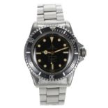 Rare Tudor Oyster-Prince Submariner stainless steel gentleman's wristwatch with the pointed crown