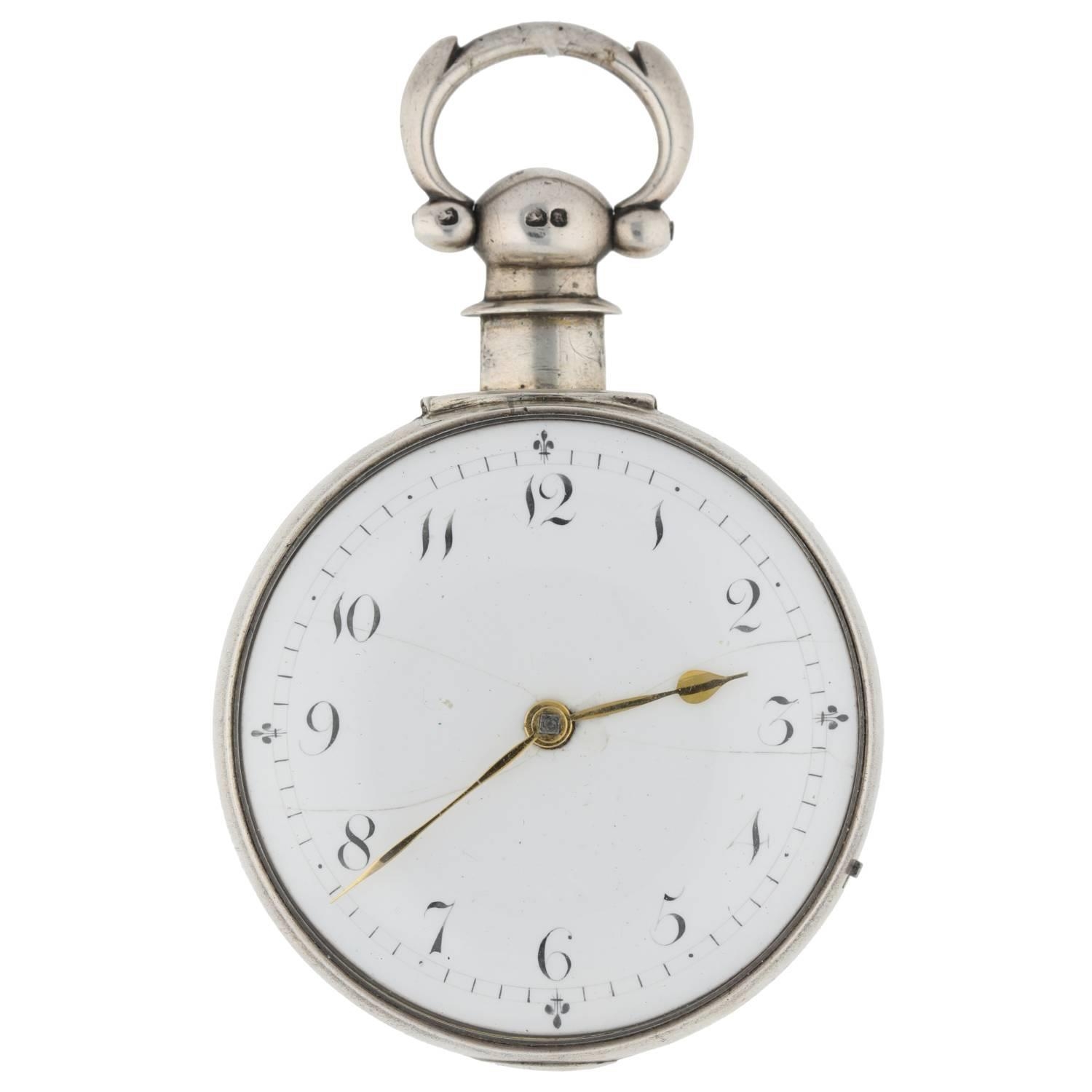 D. Vander Velde, Sunderland - early 19th century English silver pair cased verge pocket watch, - Image 3 of 10