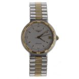 Longines Las Vegas Conquest automatic titanium and gold gentleman's wristwatch, circa 1980s, grey