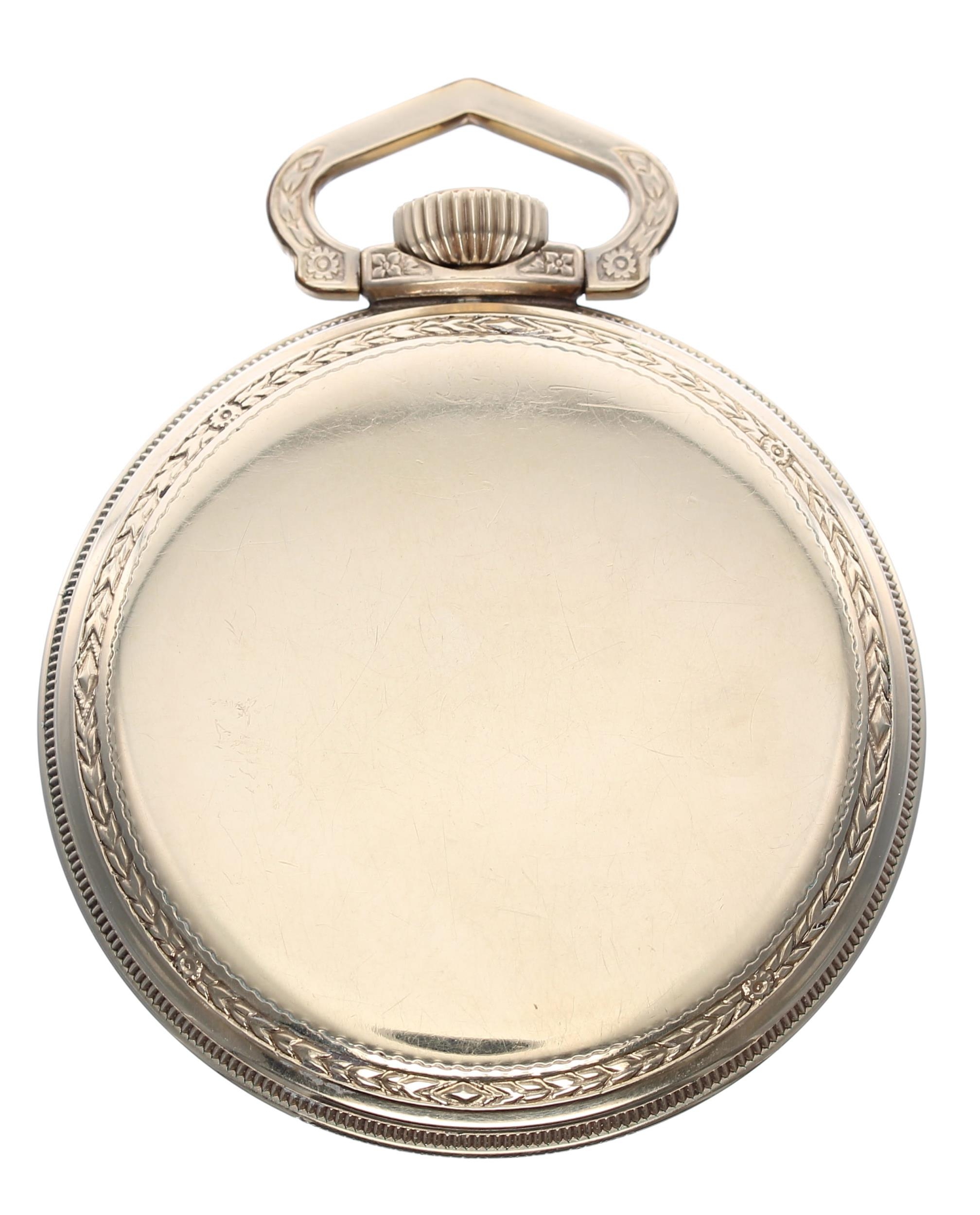 Illinois Watch Co. 'Illinois Central' 10k rolled gold lever pocket watch, circa 1917, signed 17 - Bild 4 aus 4