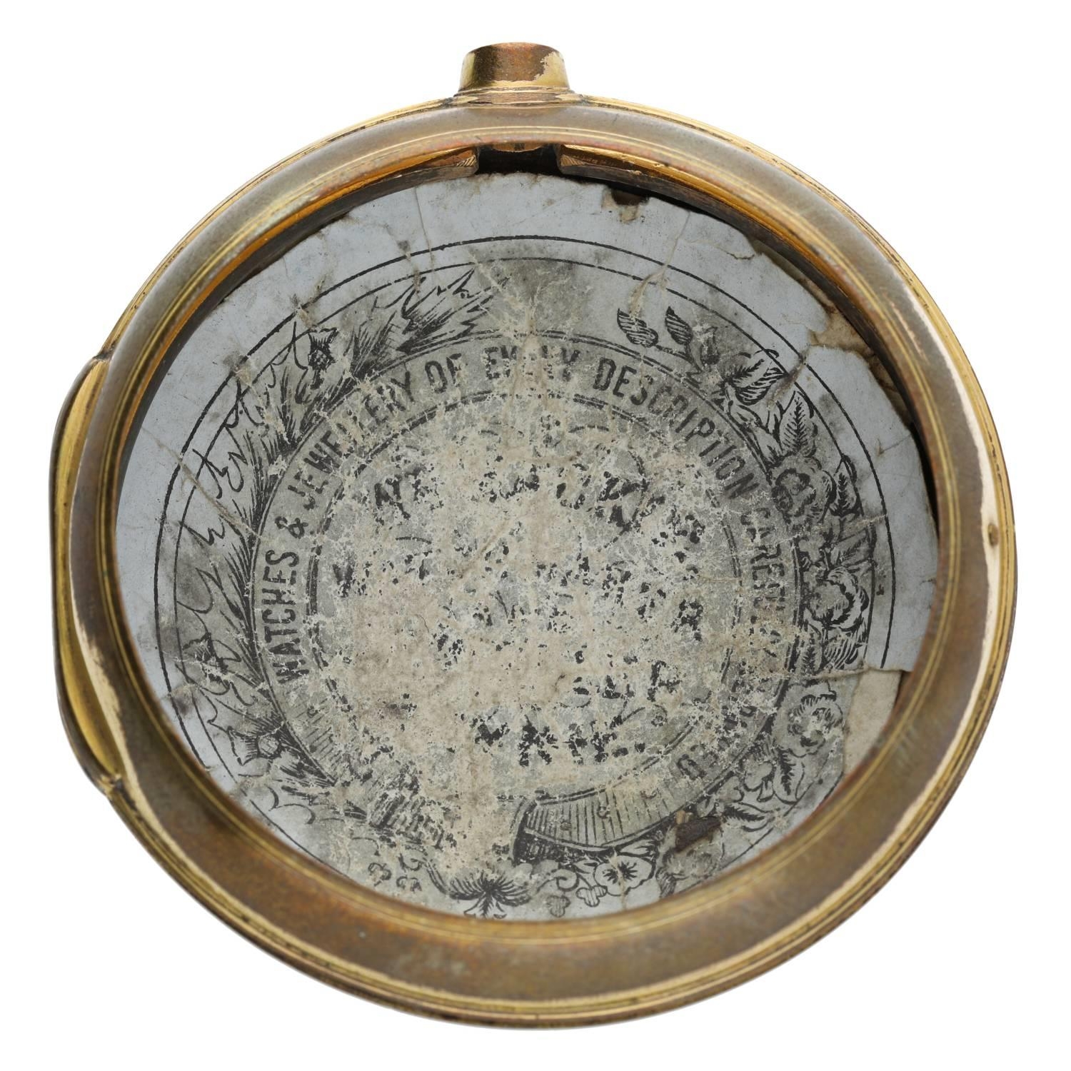 Pistor, Leadenhall Street - late 18th century English 'Doctors' gilt metal verge pocket watch, - Image 7 of 7