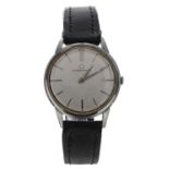 Eterna-Matic automatic stainless steel gentleman's wristwatch, circular silvered dial with applied