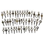 Collection of assorted pocket watch keys (45 approximately)