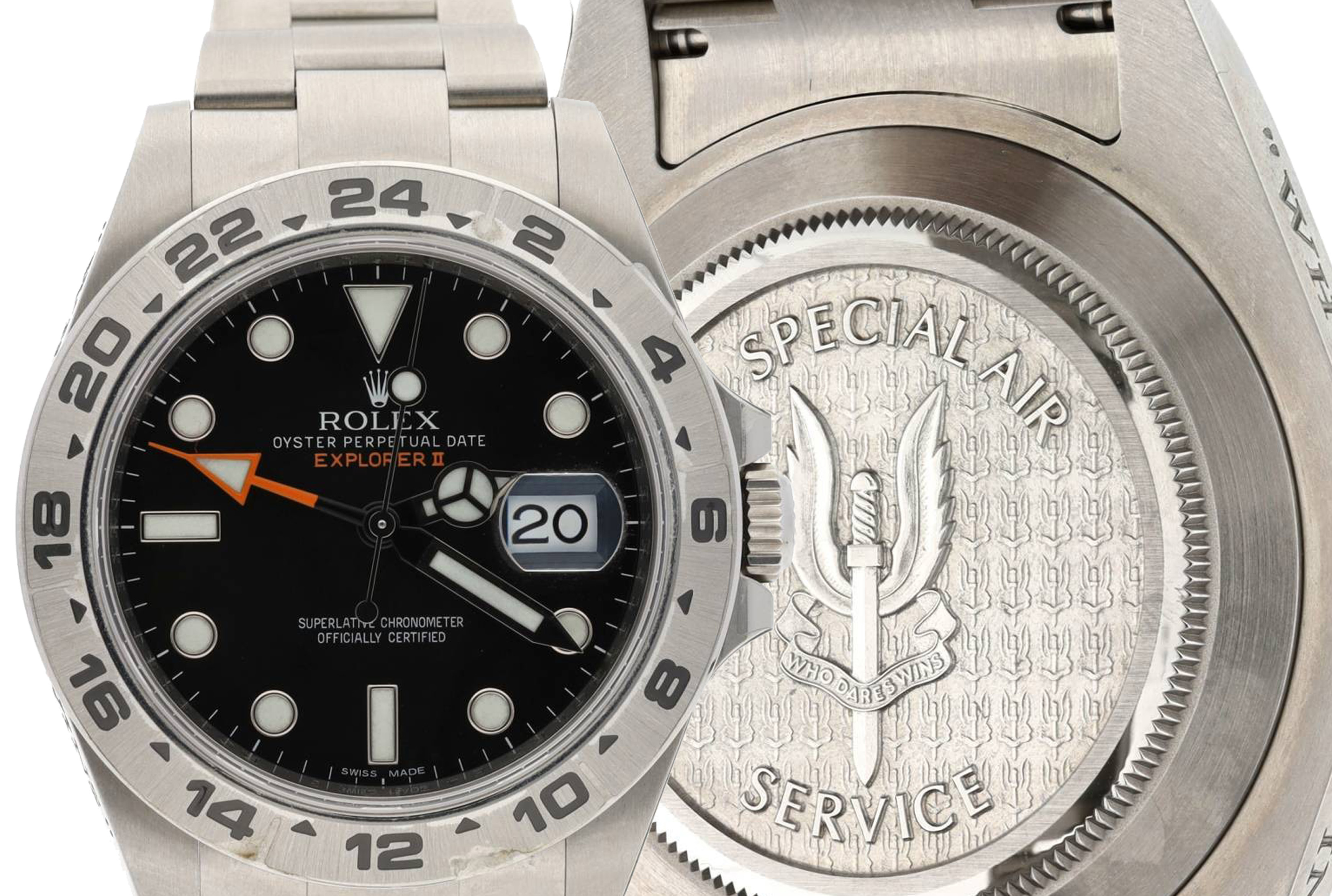 Rare Special Edition Military Commissioned Rolex Oyster Perpetual Date ‘SAS’ Explorer II stainless