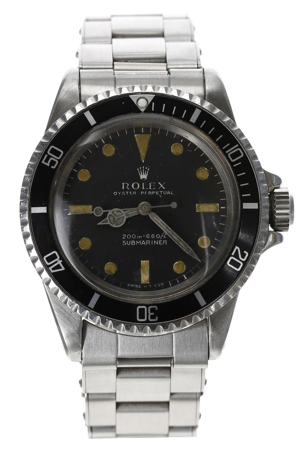 Rolex Oyster Perpetual Submariner 'metres first' stainless steel gentleman's wristwatch, reference