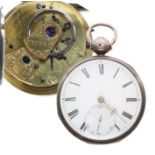 Simpkin, Rillington - George IV silver fusee lever pocket watch, Birmingham 1823, signed movement,