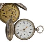 Chas. Ford, Barnstaple - Small Victorian silver fusee lever hunter pocket watch, London 1868, the