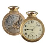 Hamilton 10k gold filled Railroad Model Patented lever set pocket watch, circa 1915, serial no.