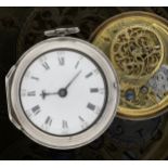 Jno. Camden, London - George III silver pair cased verge pocket watch, London 1776, signed fusee