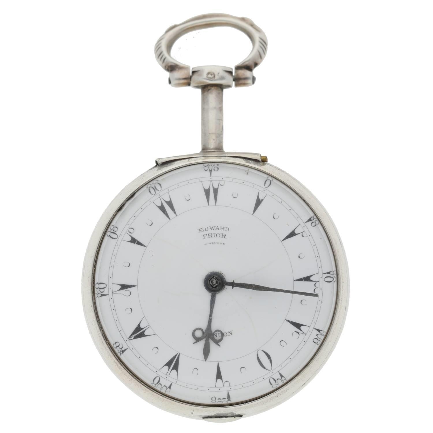 Edward Prior, London - 19th century silver pair cased verge pocket watch made for the Turkish - Image 3 of 10