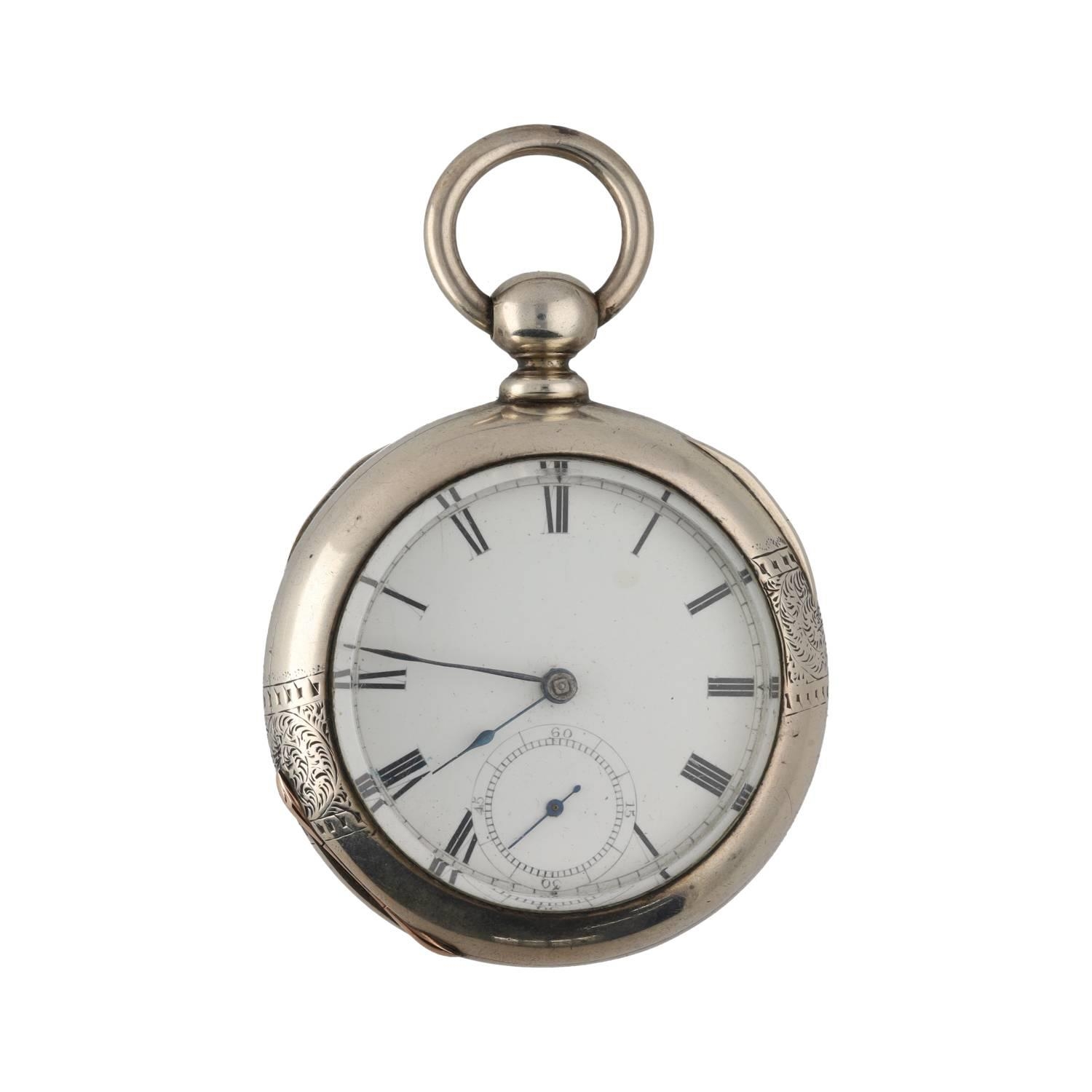 Leader coin lever pocket watch, the movement inscribed 'Fogg's Patent', no. 867980, with steel three