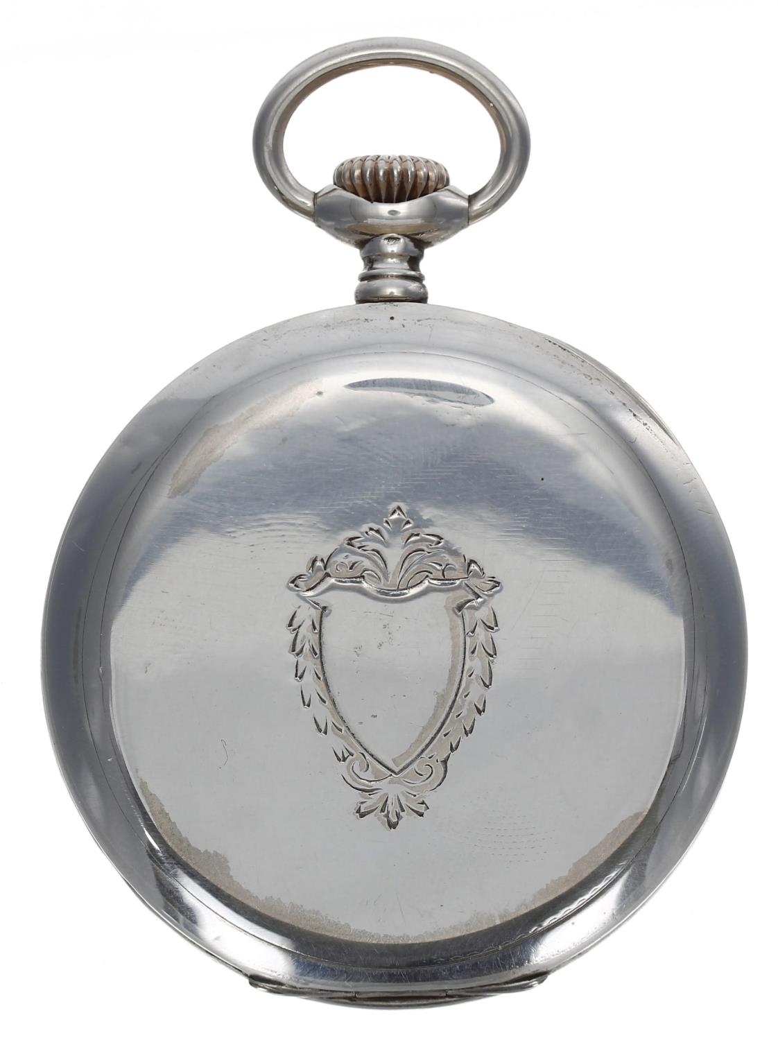 G.T Soigne - Continental silver (0.800) lever pocket watch, the gilt movement stamped 'G.T Soigne' - Bild 4 aus 4