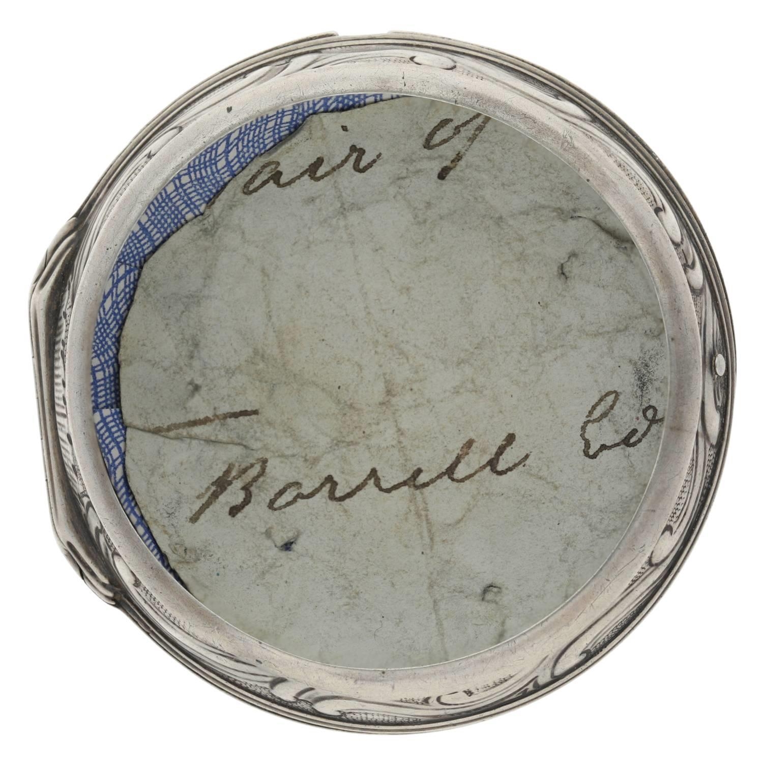 Charles Cabrier, London - 18th century silver pair case verge pocket watch, signed fusee movement, - Image 11 of 11