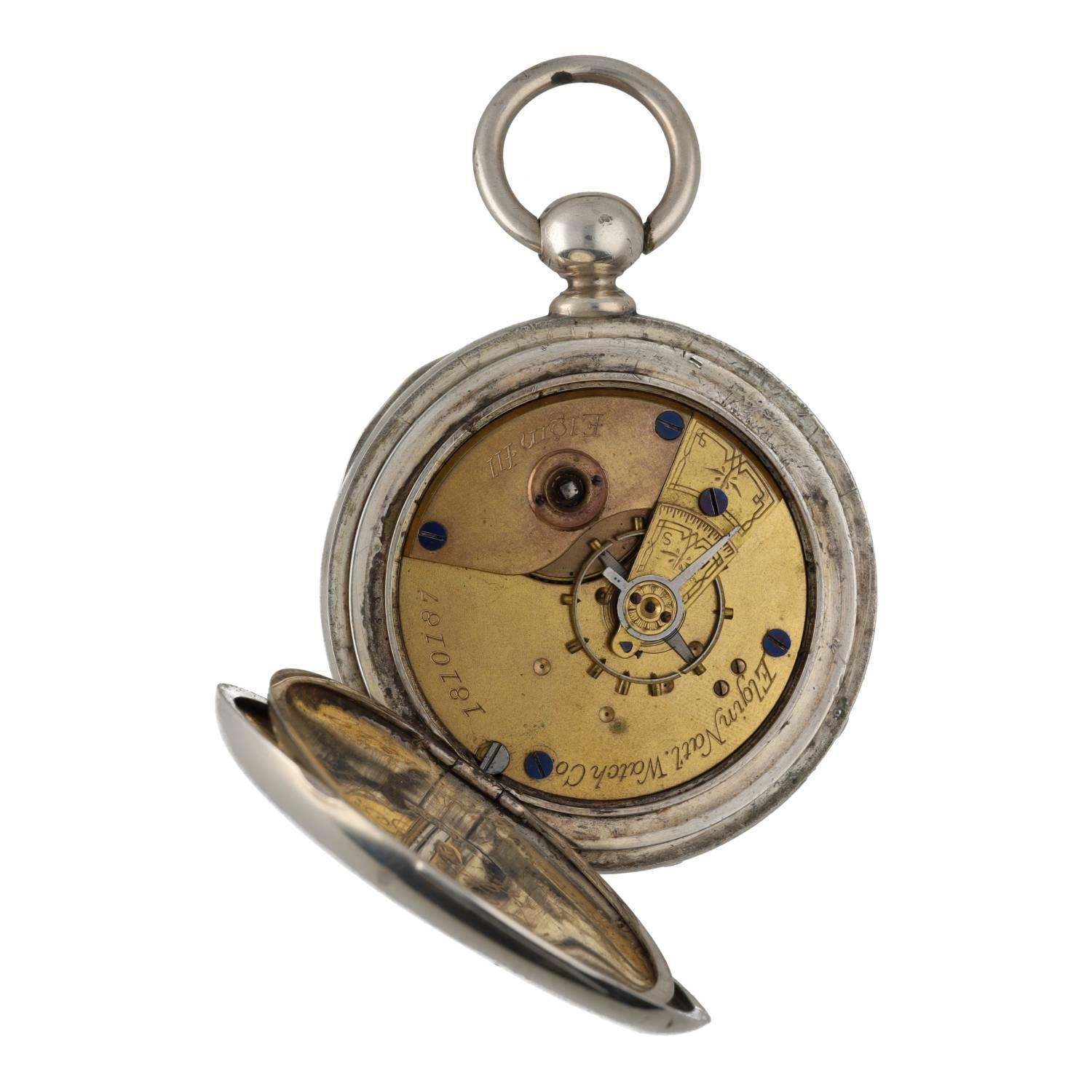 Elgin National Watch Co. lever pocket watch, circa 1884, serial no. 1810187, signed movement with - Image 2 of 3