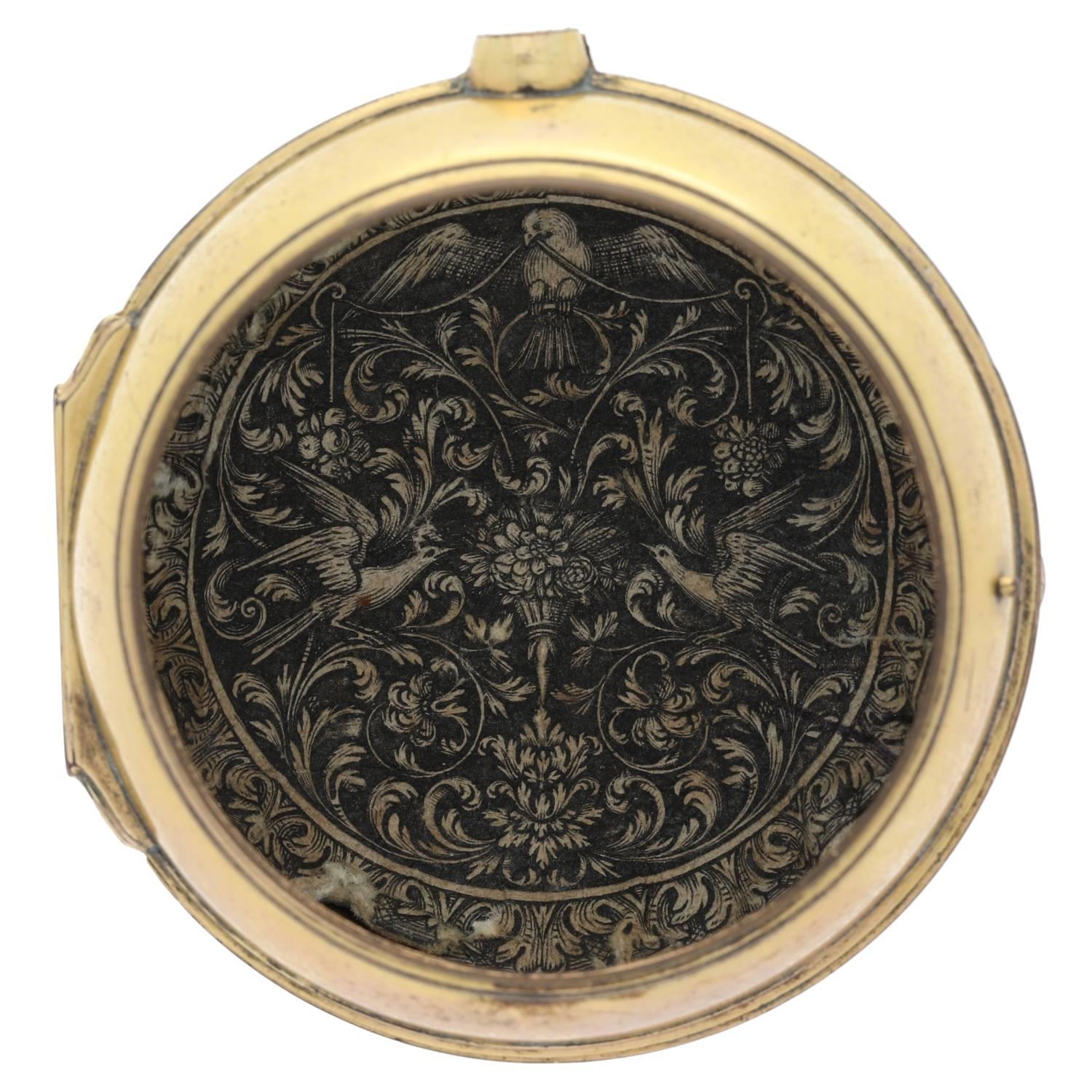 Symons, London - late 17th century English gold and gilt pair cased verge pocket watch, signed - Image 11 of 11