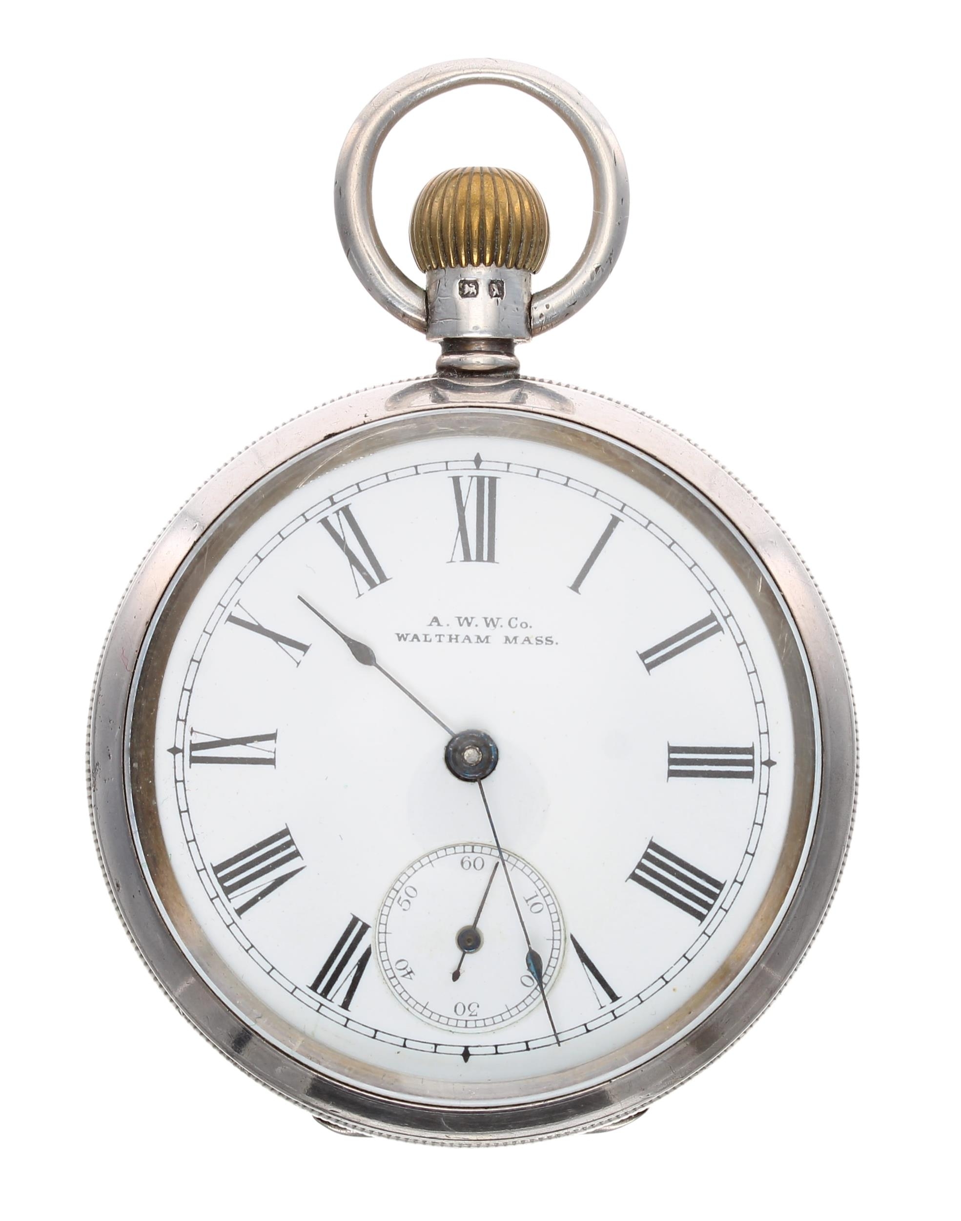 American Waltham 'Riverside' silver lever pocket watch, circa 1895, signed movement, no. 7342758,