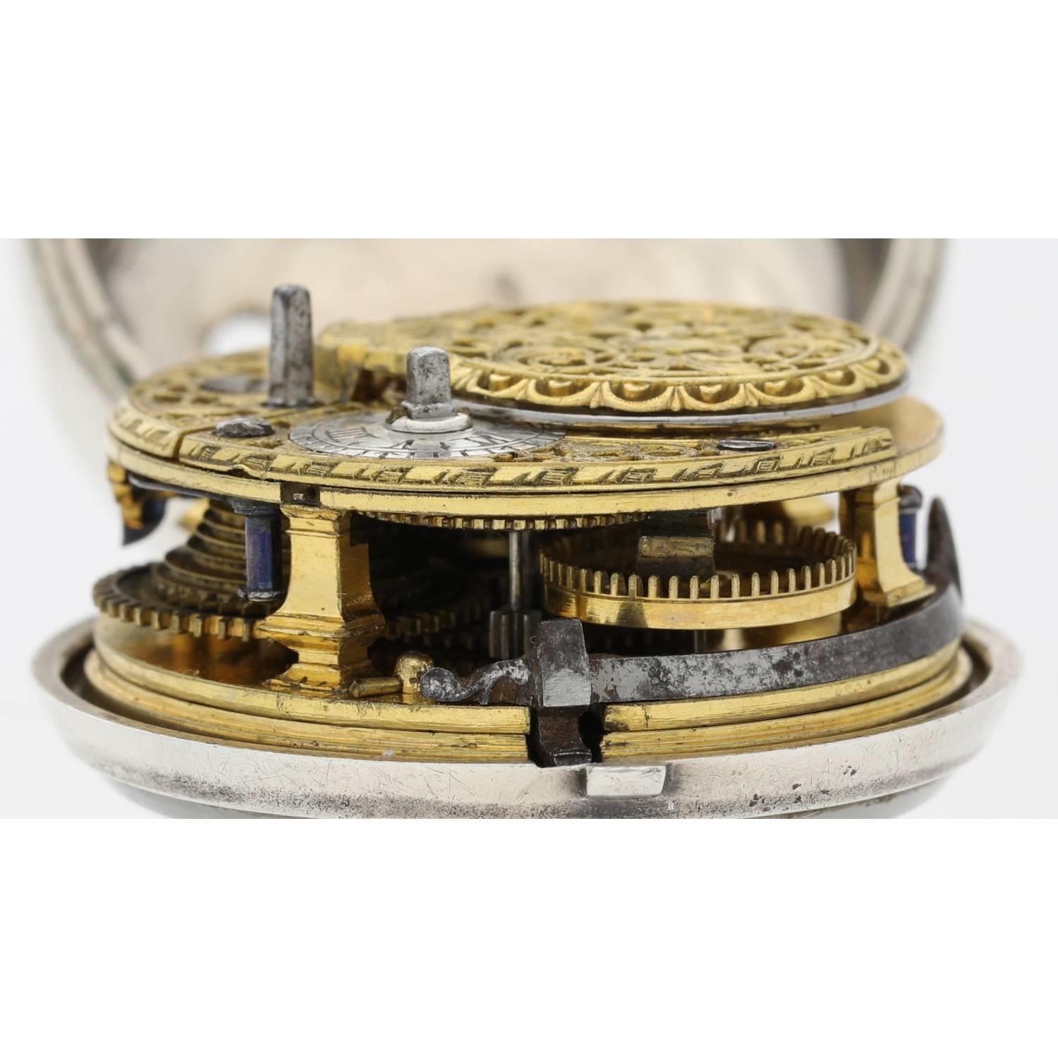 William Knight, West Marden - mid-18th century English silver pair cased verge pocket watch, - Image 6 of 10