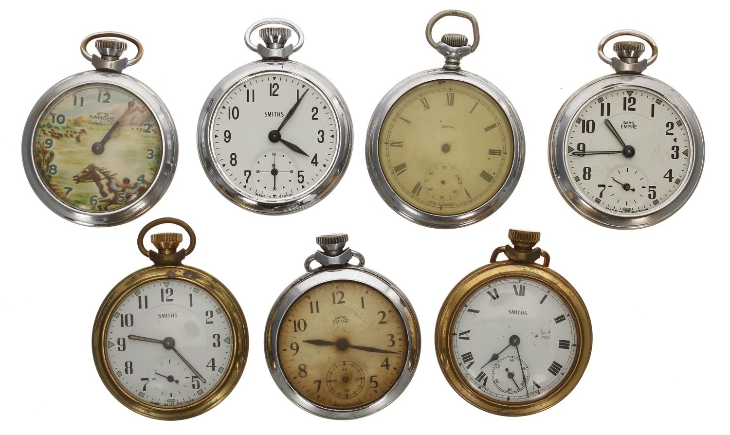 Quantity of Smiths pocket watches for repair to include a Smiths Ranger automaton and Smiths