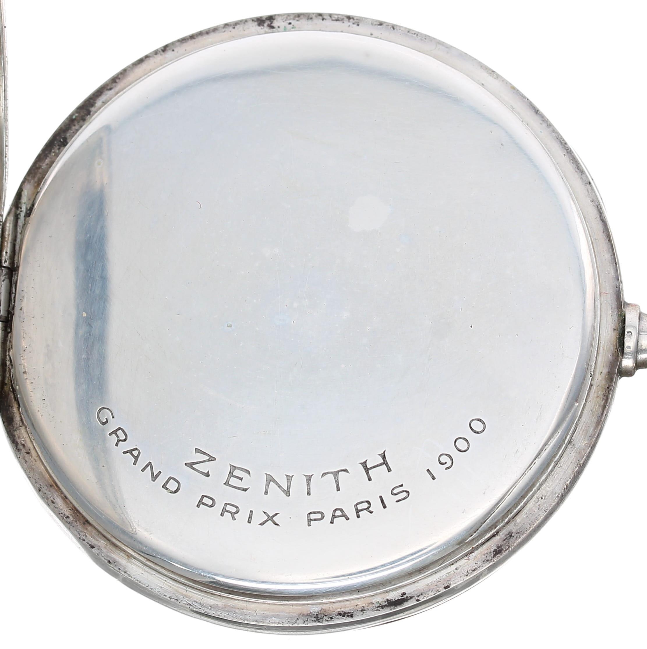 Zenith silver (0.935) lever dress pocket watch, signed gilt movement, no. 2567768, with - Image 4 of 5