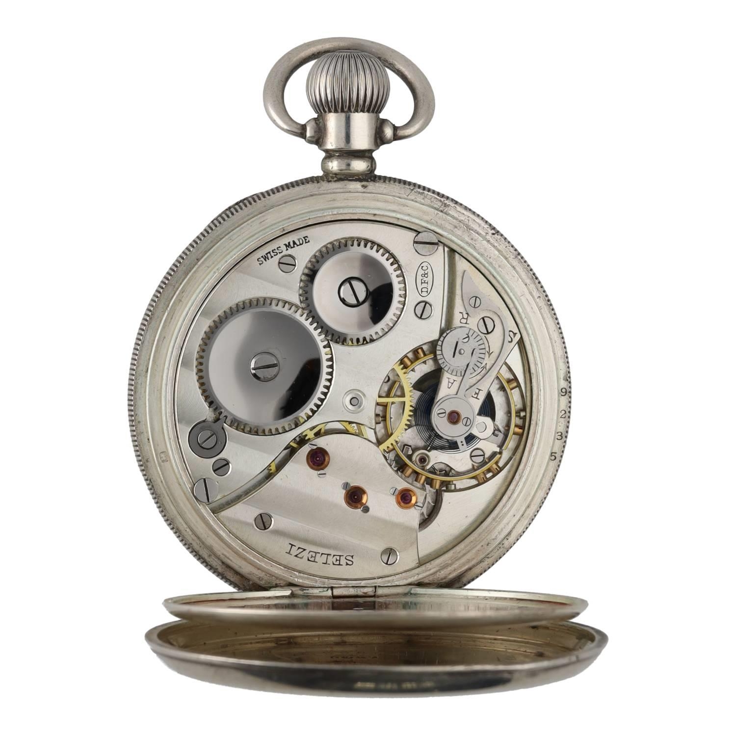 Dimier Freres & Co., Selezi  - silver lever pocket watch, Birmingham 1916, signed movement, hinged - Image 2 of 3