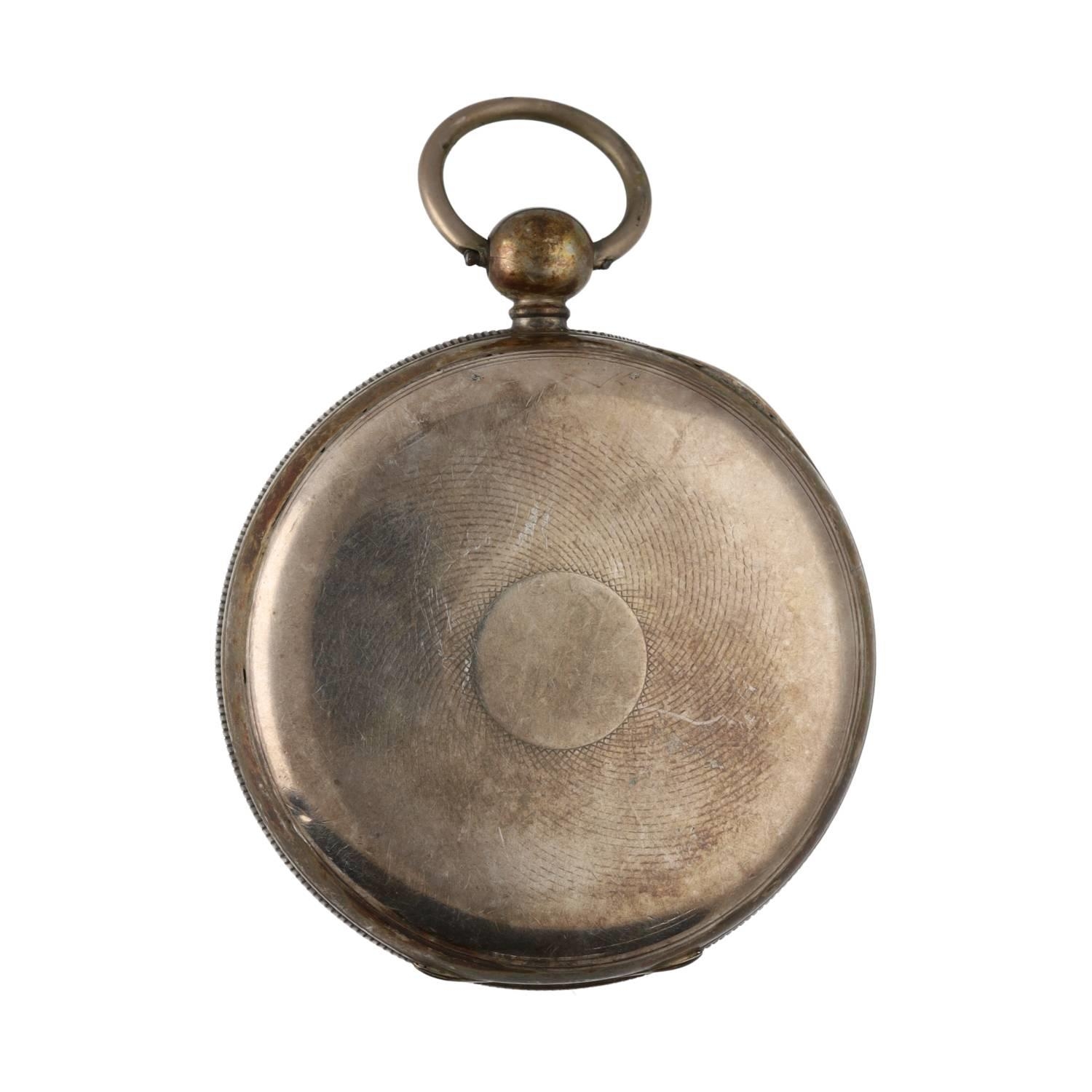 Grant & Sons, London - mid-19th century silver fusee rack lever pocket watch, Dublin 1862, signed - Image 4 of 4